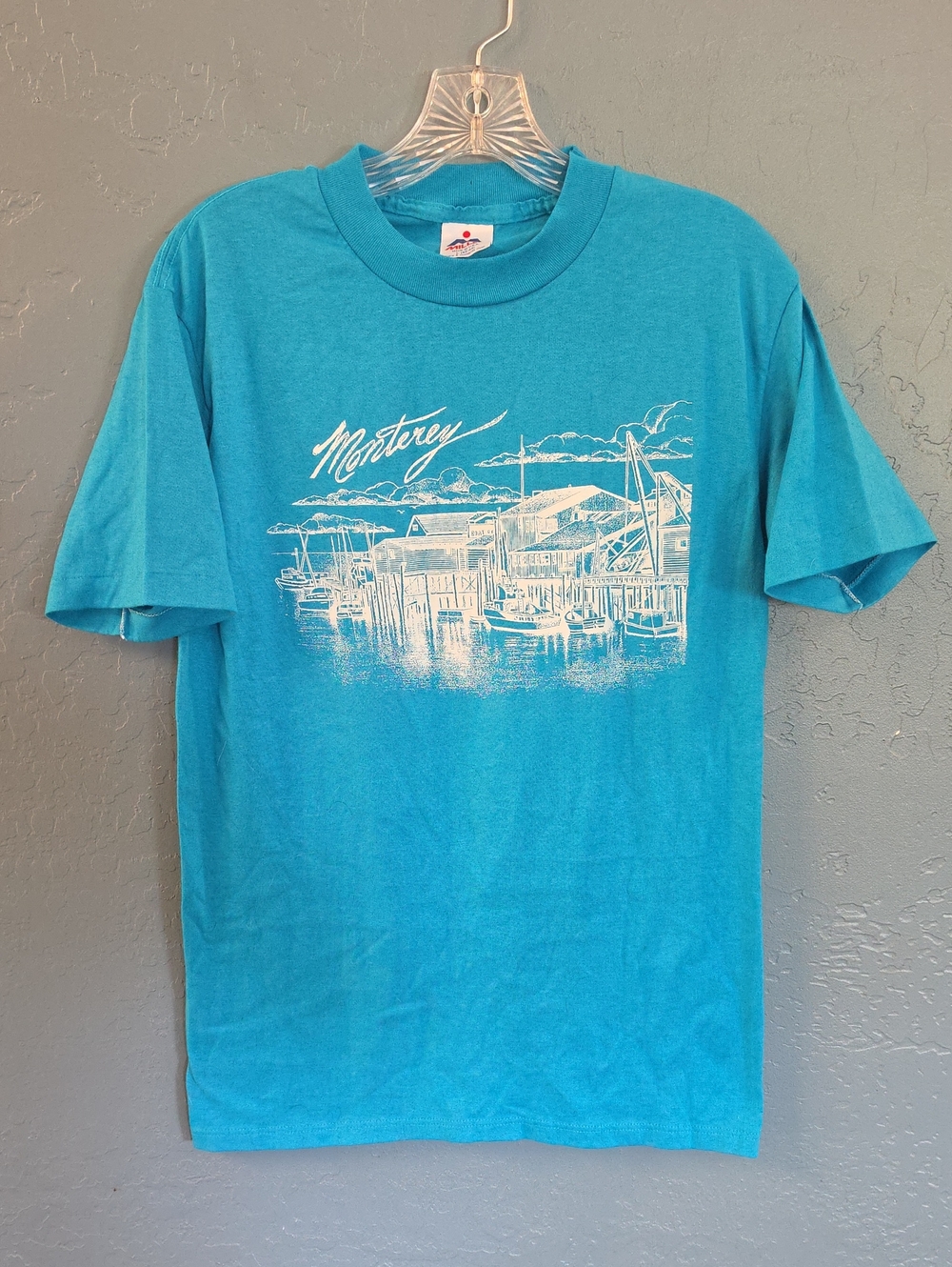 VTG Monterey Graphic Tee - Turquoise Short Sleeve Shirt